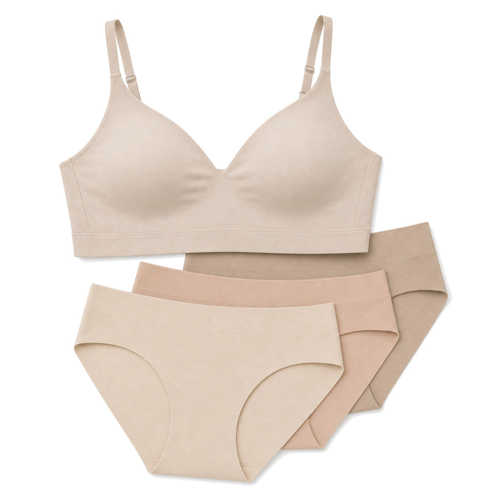 Hush Bundle (Bra + 3 Briefs)